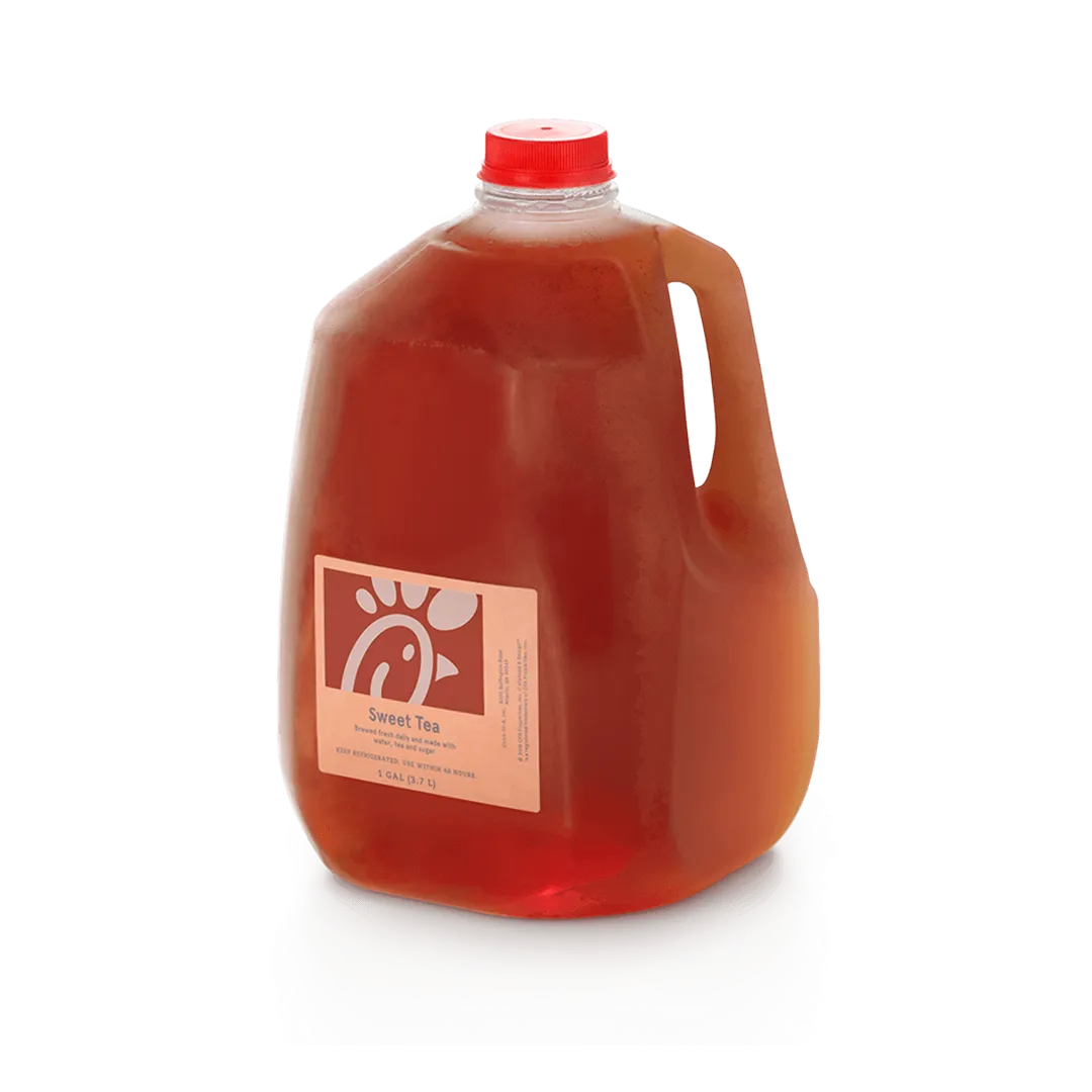 Chick-fil-A Catering Menu Prices, Pictures 2026 | Trays, PDF 53 Chick-fil-A-Gallon-Freshly-Brewed-Iced-Tea-Sweetened.