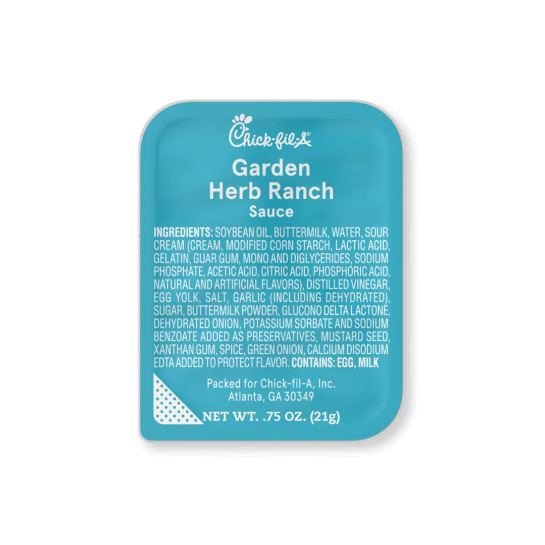 Chick-fil-A Menu with Prices, Calories, & Pictures 2026 104 Chick-fil-A-Garden-Herb-Ranch-Sauce.