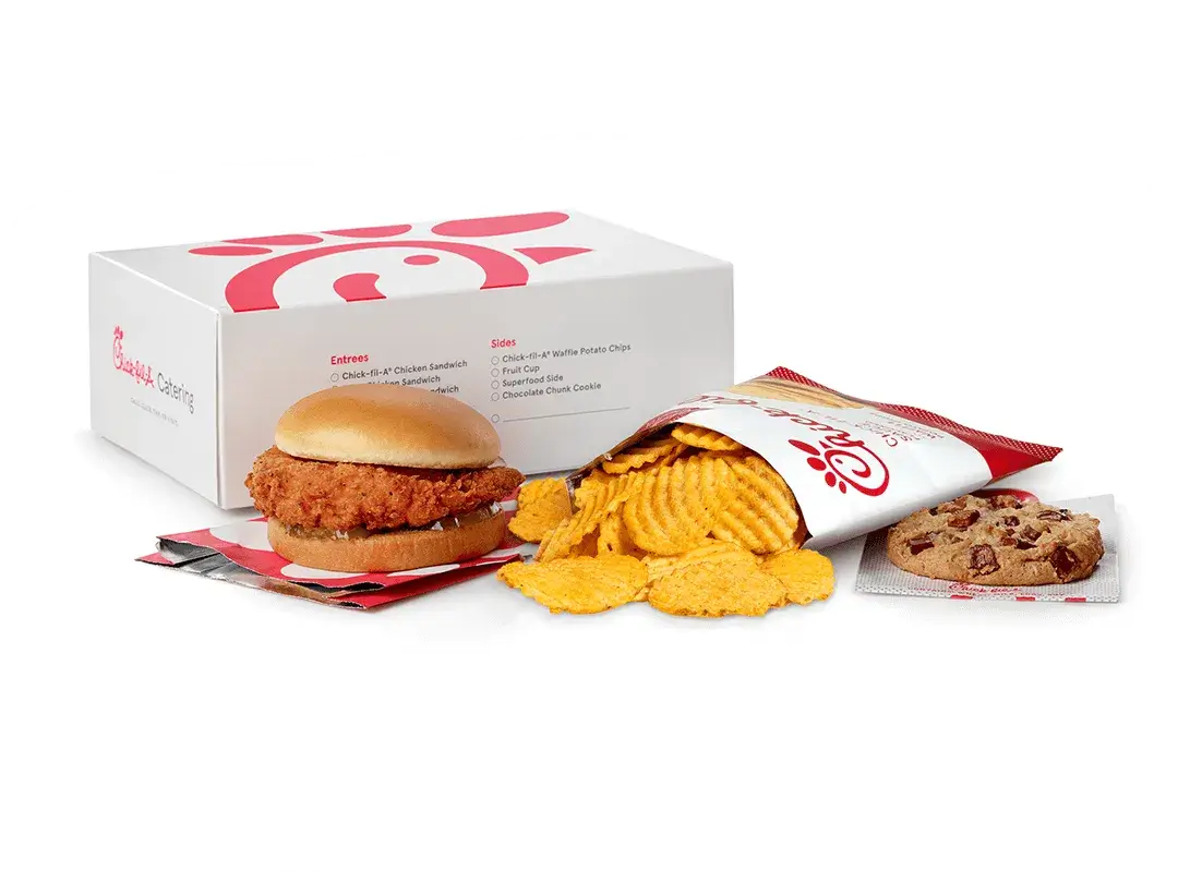 Chick-fil-A Catering Menu Prices, Pictures 2026 | Trays, PDF 38 Chick-fil-A-Spicy-Chicken-Sandwich-Packaged-Meal